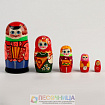 Матрёшка «Семейка» 5 персонажей