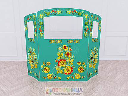 Ширма для кукольного театра Хохлома (Напольная)