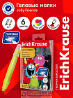 Гелевые мелки 6 цветов ErichKrause Jolly Friends