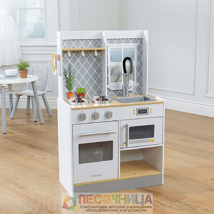 Игровая кухня «Давай играть», цвет серый
