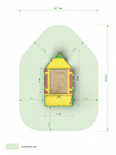 Песочница  SandBox Лодочка ,цветная(сосна)