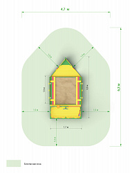 Песочница  SandBox Лодочка ,цветная(сосна)