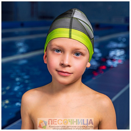 Шапочка для плавания детская  Swim, тканевая, обхват 46-52 см