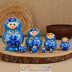 Матрешка "Бутон", голубая, 10 кукольная