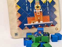 
Настенная игровая панель Мозаика КУБИКИ + Кремль, ТМ Рыжий Тим