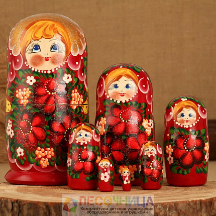 Матрёшка 7-ми кукольная "Лара"  , 23-25см, ручная роспись.