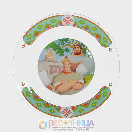 Тарелка стеклянная «Три Богатыря», d=19,5 см