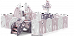 Манеж UNIX Kids SUPREME Space 200x200 Rose с качелями