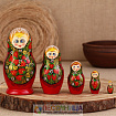 Матрёшка 5-ти кукольная "Татьяна", хохлома, 14-15 см