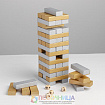 Головоломка дженга «Золото-серебро» 8×8×30 см