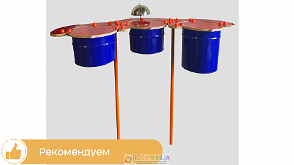 Элемент музыкальной площадки "Ритмика" - барабанная установка .