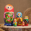 Матрёшка «Подворье», птички, 5 кукольная, 15 см, микс