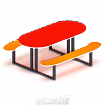 Столик детский       овальный 