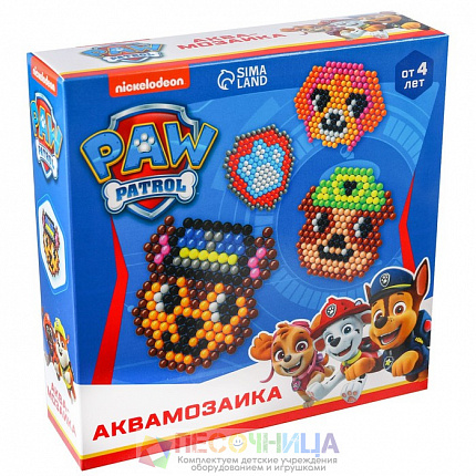 Аквамозаика Paw Patrol, Щенячий Патруль, 4 фигурки