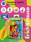Гелевые мелки 6 цветов ErichKrause Jolly Friends Neon