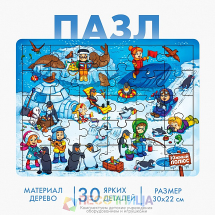 Пазл большой «Южный полюс», 30 элементов