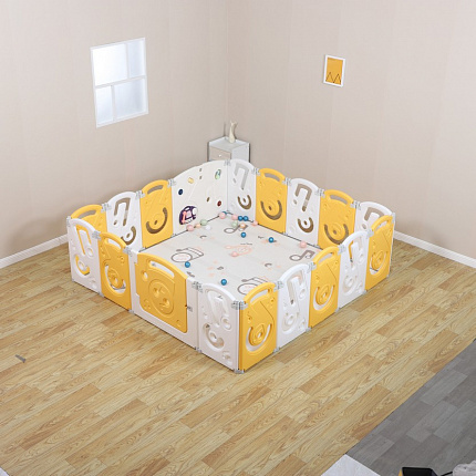 Манеж UNIX Kids SUPREME Music 160x160 Yellow