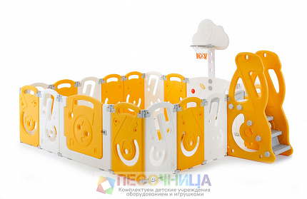 Манеж UNIX Kids SUPREME Music 160x160 Yellow