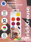 Акварельные краски 12 цветов ErichKrause Prima Cat, европодвес