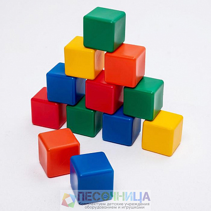 Набор цветных кубиков, 6 × 6 см, 12 штук